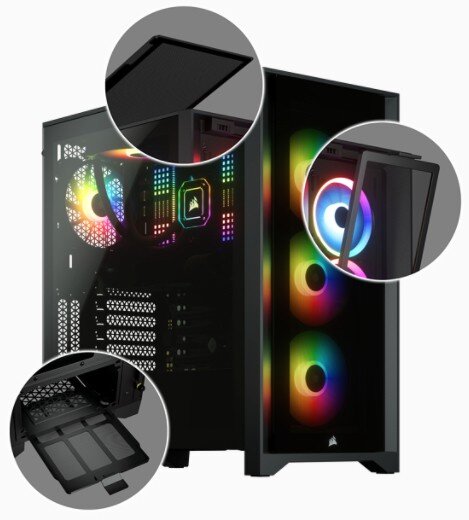 Corsair iCUE 4000X kaina ir informacija | Korpusai | pigu.lt