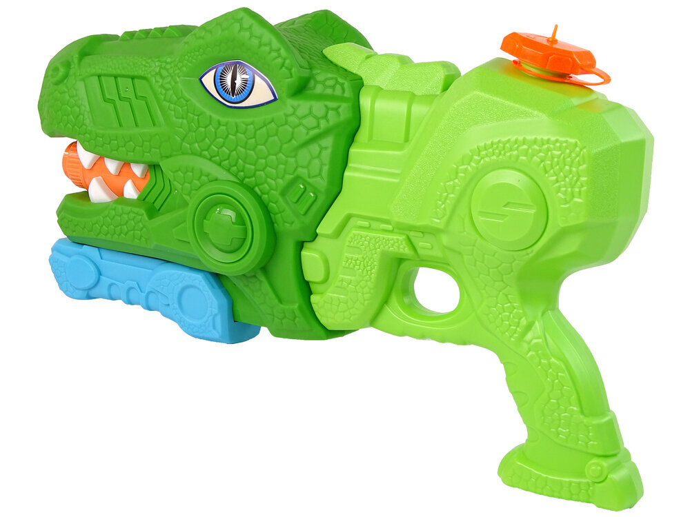 Vandens šautuvas Lean Toys Dinosaur Tyrannosaurus, žalias kaina ir informacija | Vandens, smėlio ir paplūdimio žaislai | pigu.lt