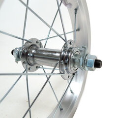 Переднее колесо 12 ", серебристый обод цена и информация | Покрышки, шины для велосипеда | pigu.lt