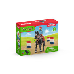 Женщина ковбой на лошади Schleich Farm World цена и информация | Игрушки для мальчиков | pigu.lt