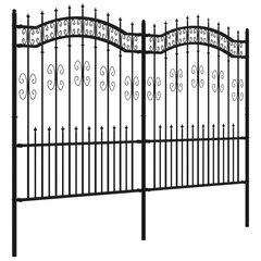 Sodo tvora su smailiomis viršūnėmis 190 cm kaina ir informacija | Tvoros ir jų priedai | pigu.lt