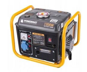 Бензиновый генератор Powermat 1200W цена и информация | Электрогенераторы | pigu.lt