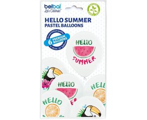 Balionų rinkinys Hello Summer, 30 cm, 6 vnt. kaina ir informacija | Balionai | pigu.lt