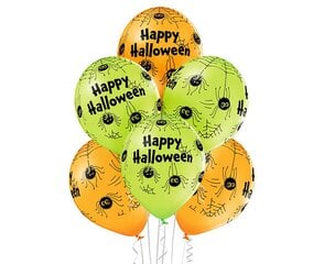 Набор воздушных шаров «Happy Halloween» Spiders, 6 шт, 12"/30 см, 4557 цена и информация | Шарики | pigu.lt