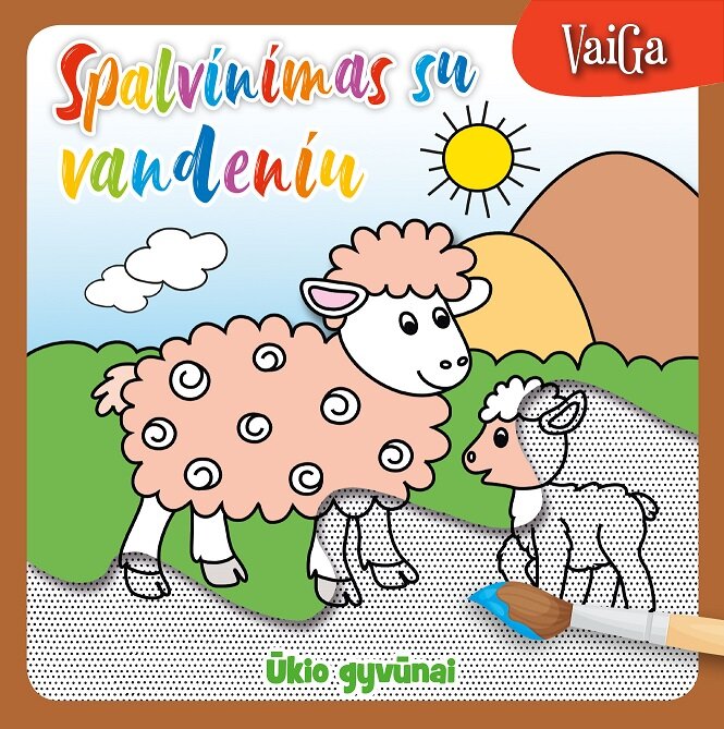 Ūkio gyvūnai. Spalvinimas su vandeniu kaina ir informacija | Spalvinimo knygelės | pigu.lt