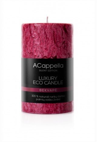 ACappella rankų darbo 100% palmių vaško žvakė Raudona kaina ir informacija | Žvakės, Žvakidės | pigu.lt