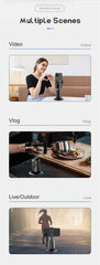 Держатель телефона с 360-градусным подвесом для отслеживания движения лица с искусственным интеллектом (selfie stick) цена и информация | Моноподы для селфи («Selfie sticks») | pigu.lt