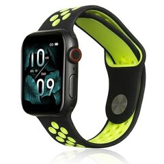 Beline pasek Apple Watch Sport Silicone 42|44|45|49mm czarno-limonkowy black|lime цена и информация | Аксессуары для смарт-часов и браслетов | pigu.lt