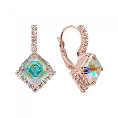 Серьги "Империум III (Aurora Borealis)" с кристаллами Swarovski™ DS02A493 цена и информация | Серьги | pigu.lt