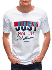 мужская футболка s1766 - белая цена и информация | Мужские футболки | pigu.lt