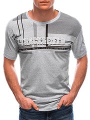 Marškinėliai vyrams Edoti s1765, pilki kaina ir informacija | Vyriški marškinėliai | pigu.lt