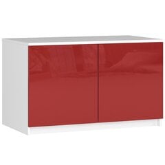 Верхний шкаф Akord S90, белый/красный цвет цена и информация | Шкафы | pigu.lt
