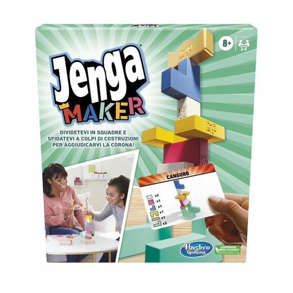 Stalo žaidimas Hasbro Gaming Jenga Maker, FR цена и информация | Stalo žaidimai, galvosūkiai | pigu.lt