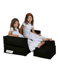 Sėdmaišis Kids Double Seat Pouf, juodas kaina ir informacija | Sėdmaišiai ir pufai | pigu.lt