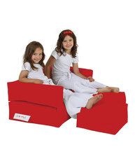 Sėdmaišis Kids Double Seat Pouf, raudonas kaina ir informacija | Sėdmaišiai ir pufai | pigu.lt