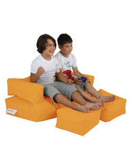 Sėdmaišis Kids Double Seat Pouf, oranžinis цена и информация | Кресла-мешки и пуфы | pigu.lt