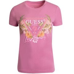 Guess marškinėliai moterims 53628, rožiniai цена и информация | Футболка женская | pigu.lt