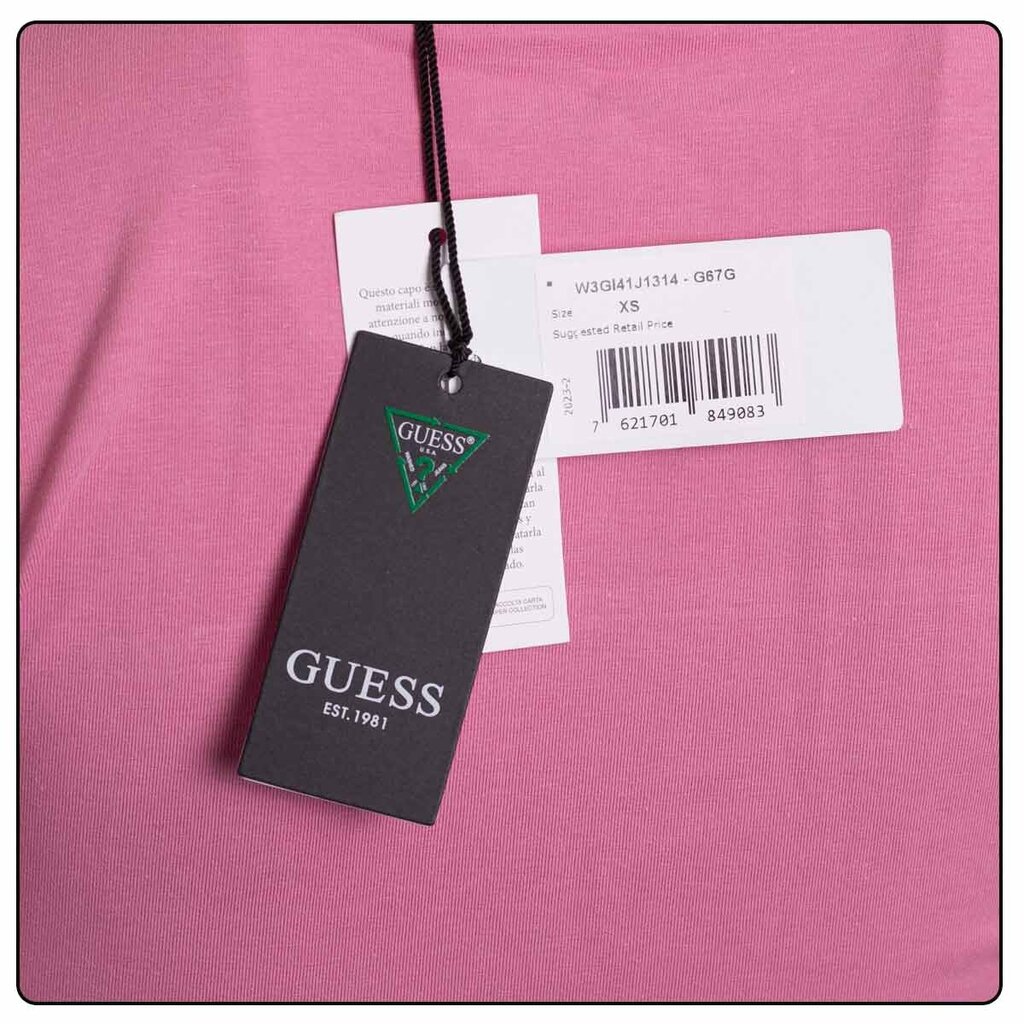 Guess marškinėliai moterims 53628, rožiniai цена и информация | Marškinėliai moterims | pigu.lt