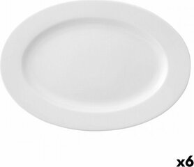 Плоская тарелка Ariane Prime Овальный Керамика Белый (38 x 25 cm) (6 штук) цена и информация | Посуда, тарелки, обеденные сервизы | pigu.lt
