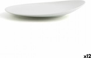 Плоская тарелка Ariane Tornado White Керамика Двухцветный Ø 21 cm (12 штук) цена и информация | Посуда, тарелки, обеденные сервизы | pigu.lt