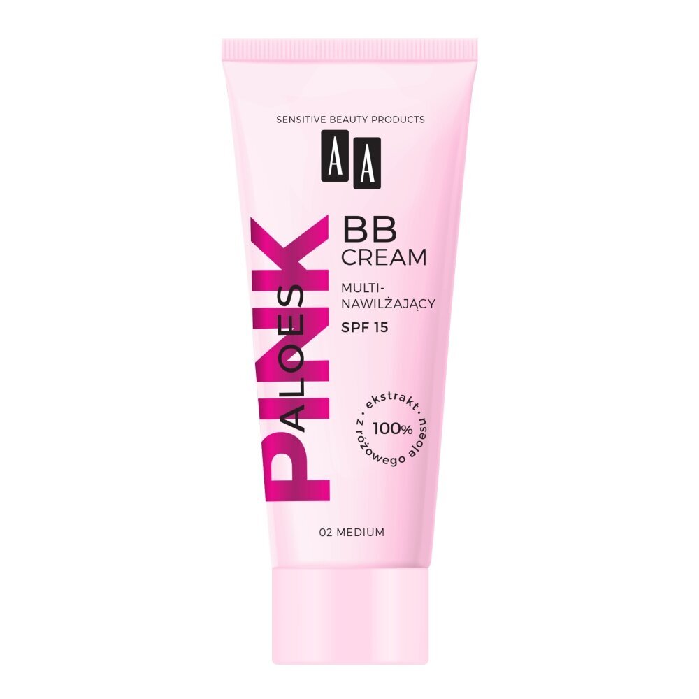 Veido kremas BB AA Aloe Vera Pink 02 Medium, 30 ml kaina ir informacija | Veido kremai | pigu.lt