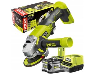 Аккумуляторная угловая шлифовальная машина Ryobi 18 В с аккумулятором цена и информация | Шлифовальные машины | pigu.lt