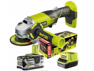 Аккумуляторная угловая шлифовальная машина Ryobi 18 В с аккумулятором цена и информация | Шлифовальные машины | pigu.lt