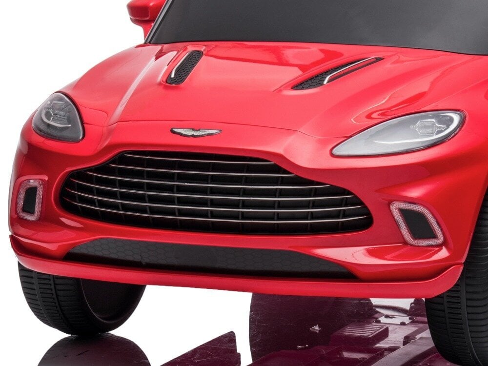 Vienvietis elektromobilis Aston Martin 12v su muzikiniu moduliu, raudonas цена и информация | Elektromobiliai vaikams | pigu.lt