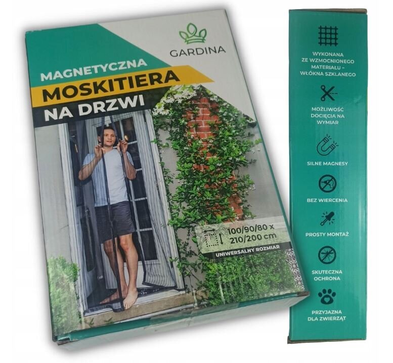 Magnetinis tinklelis nuo uodų durims, 100x210 cm kaina ir informacija | Tinkleliai nuo vabzdžių | pigu.lt