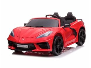 Dvivietis elektromobilis Corvette 12v su muzikiniu moduliu, raudonas kaina ir informacija | Elektromobiliai vaikams | pigu.lt