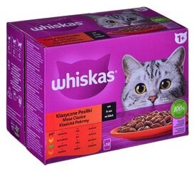 Whiskas Classic Meals in Sauce suaugusioms katėms rinkinys, 12x85 g kaina ir informacija | Konservai katėms | pigu.lt