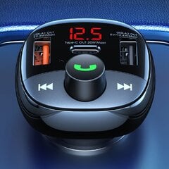 Remax RCC331 FM-передатчик Автомобильный радиоприемник MP3 / 2xUSB / Type-C / MicroSD цена и информация | FM-модуляторы | pigu.lt