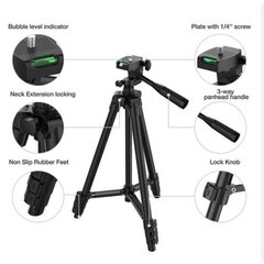 Žiedinė lempa Tripod LED 26cm kaina ir informacija | Fotografijos apšvietimo įranga | pigu.lt