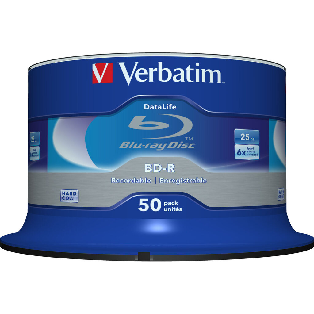 Blu-Ray BD-R Verbatim Datalife 50 vnt. 25 GB 6x kaina ir informacija | Vinilinės plokštelės, CD, DVD | pigu.lt