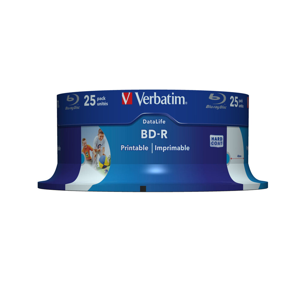 Blu-Ray BD-R spausdinimui Verbatim Wide Inkjet Datalife 25 vnt. 25 GB 6x цена и информация | Vinilinės plokštelės, CD, DVD | pigu.lt