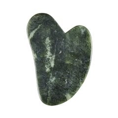 Veido ir kaklo masažo akmuo Glov Green Jade Gua Sha Stone, 1 vnt. kaina ir informacija | Veido masažuokliai, valymo įrankiai | pigu.lt