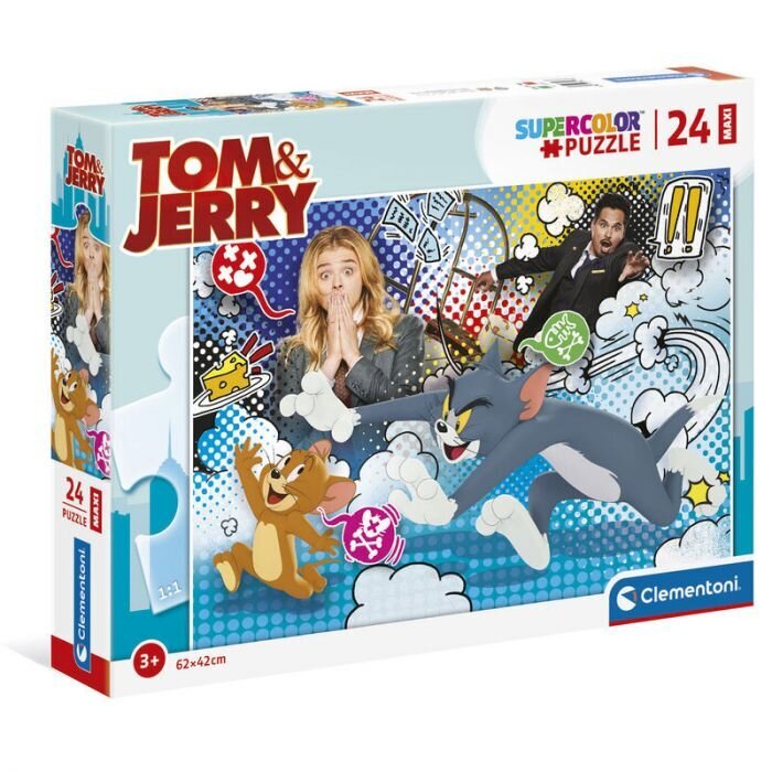 Dėlionė Maxi Tom&Jerry Clementoni, 24 d. kaina ir informacija | Dėlionės (puzzle) | pigu.lt