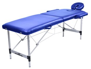 2 zonų sulankstomas masažinis stalas Vangaloo, 186 x 60 cm, mėlynas kaina ir informacija | Masažo reikmenys | pigu.lt