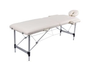 Vangaloo 2-зонный раскладной массажный стол, 186 x 60 см, бежевый цена и информация | Аксессуары для массажа | pigu.lt