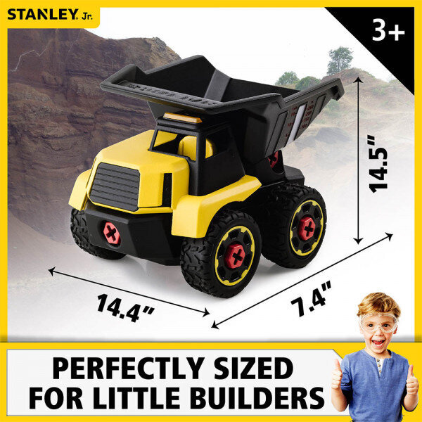 Žaislinė mašinėlė Stanley Jr. Diy Savivartis kaina ir informacija | Žaislai berniukams | pigu.lt