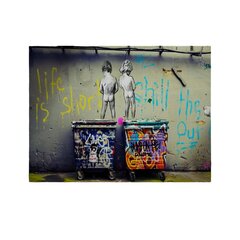 Banksy Life Настенный печатный холст Граффити холст Декор интерьера - 120 х 80 см цена и информация | Репродукции, картины | pigu.lt