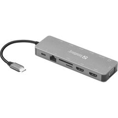 Adapteris Sandberg 13-in-1, USB-C kaina ir informacija | Adapteriai, USB šakotuvai | pigu.lt