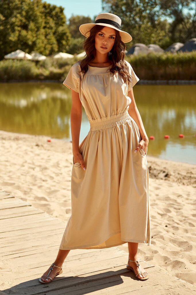 Suknelė moterims Makadamia Numinou, smėlio spalvos kaina ir informacija | Suknelės | pigu.lt