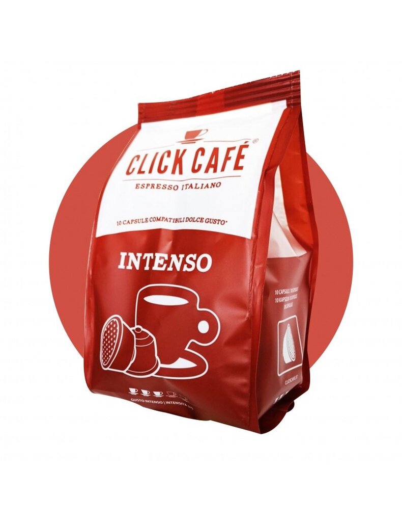Clickcafe Intenso kavos kapsulės, Dolce Gusto kavos aparatui, 100 vnt. kaina ir informacija | Kava, kakava | pigu.lt