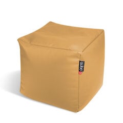 Pufas Qubo™ Cube 25 Peach Soft Fit, oranžinis kaina ir informacija | Sėdmaišiai ir pufai | pigu.lt