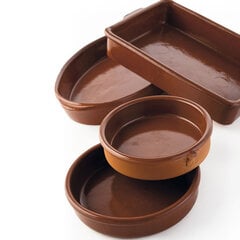 Кастрюля Керамика Коричневый (Ø 28 cm) (3 штук) цена и информация | Формы, посуда для выпечки | pigu.lt
