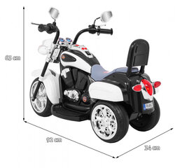 Elektrinis triratis motociklas Chopper NightBike, baltas kaina ir informacija | Elektromobiliai vaikams | pigu.lt