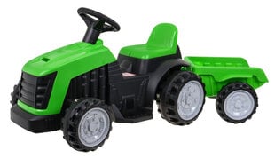 Vaikiškas elektrinis traktorius su priekaba, žalias kaina ir informacija | Elektromobiliai vaikams | pigu.lt