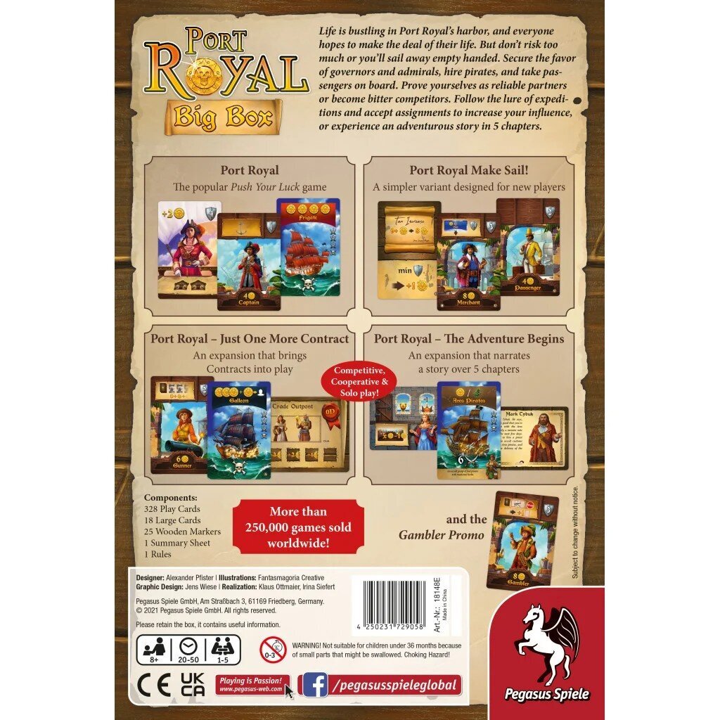 Stalo žaidimas Port Royal: Big Box, ENG kaina ir informacija | Stalo žaidimai, galvosūkiai | pigu.lt