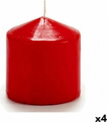 Žvakė Raudona (7 x 8 x 7 cm) (4 vnt.) kaina ir informacija | Žvakės, Žvakidės | pigu.lt